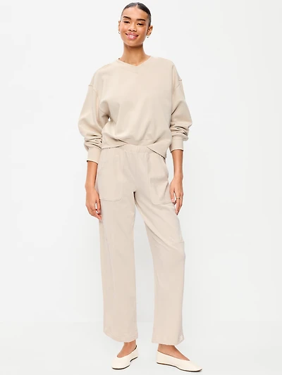 Mid-Rise SoComfy Seamed Barrel Sweatpants