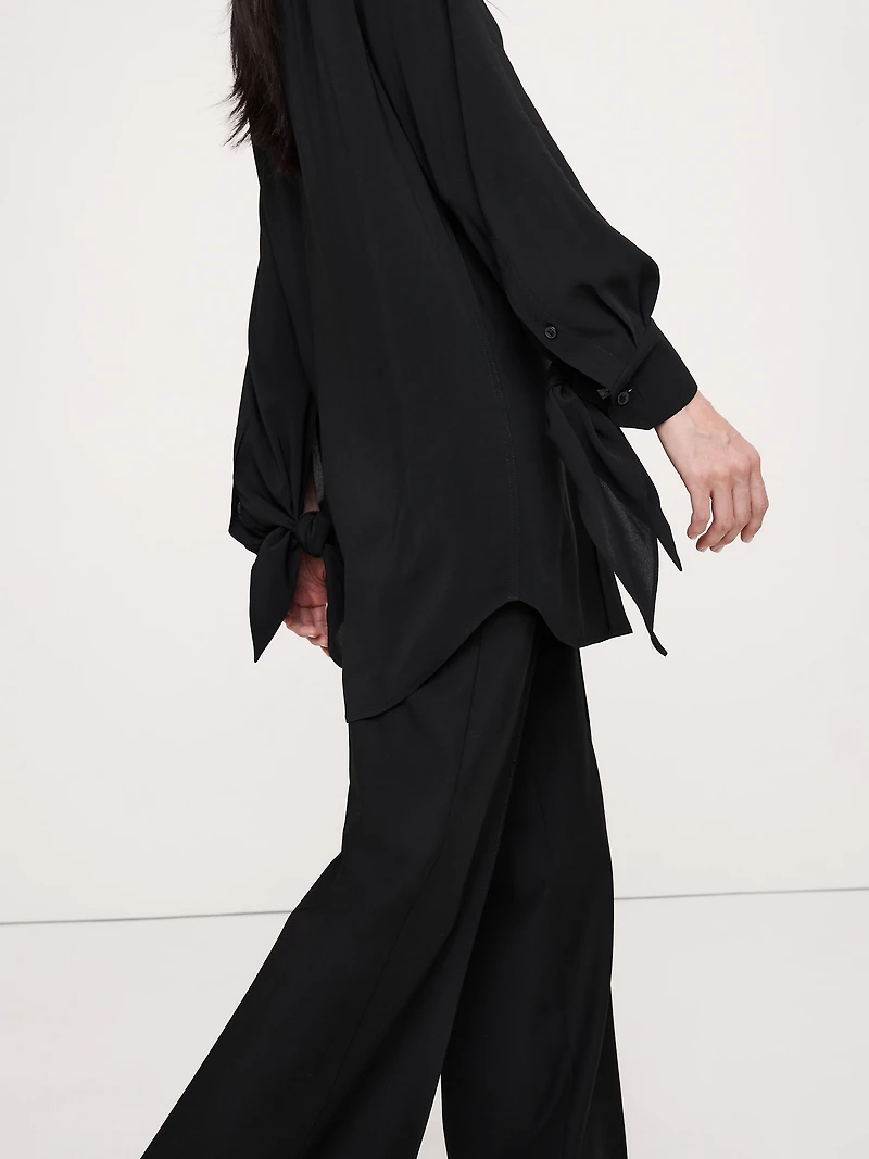 Georgette Tie-Cuff Shirt