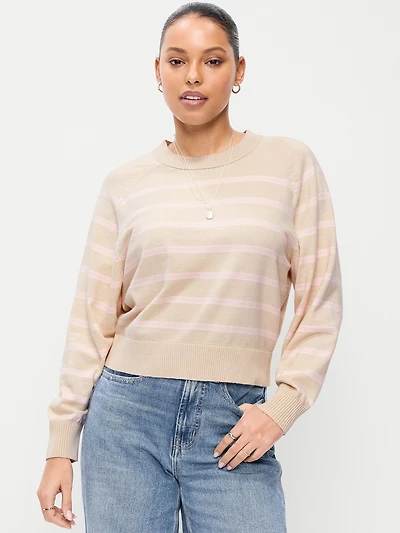 SoSoft Lite Cropped Crew-Neck Sweater