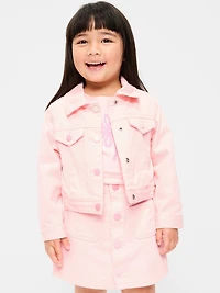 Cropped Twill Jacket for Toddler Girls