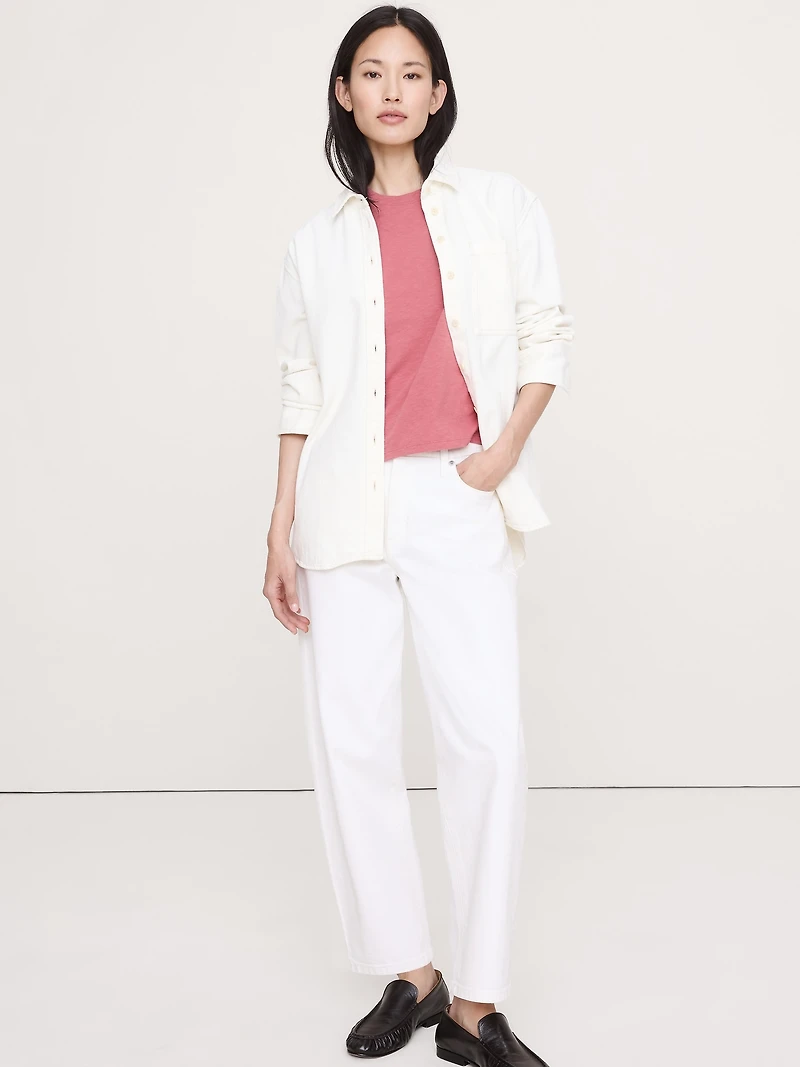 Cotton Slub Crew-Neck T-Shirt