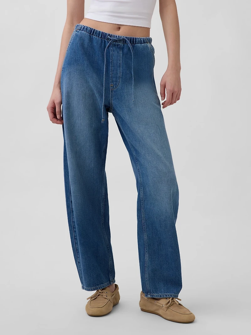 High Rise Easy Barrel Jeans