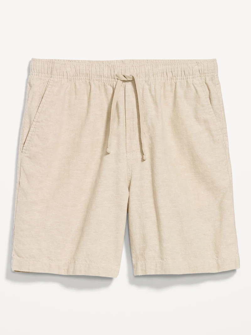 Linen-Blend Jogger Shorts - 7-inch inseam