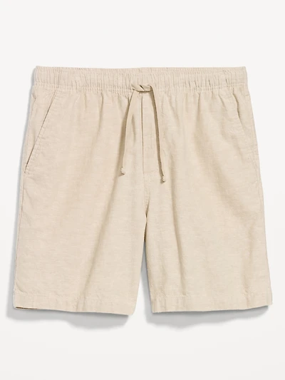 Linen-Blend Jogger Shorts - 7-inch inseam