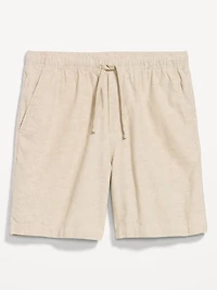 Linen-Blend Jogger Shorts - 7-inch inseam