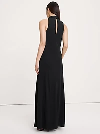 Matte Jersey Cowl-Neck Maxi Dress