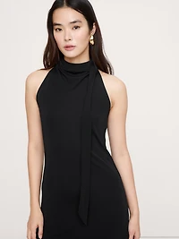 Matte Jersey Cowl-Neck Maxi Dress