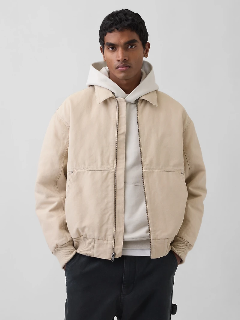 Canvas Bomber Jacket