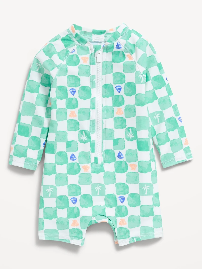 Printed Swim Rashguard Bodysuit for Baby