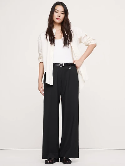 The Everyday Wide-Leg Pant Italian Lightweight Wool