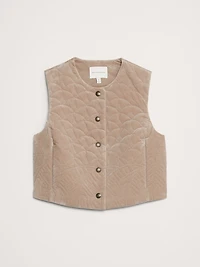 Quilted Velvet Vest