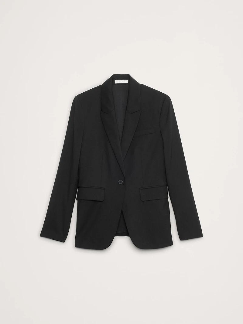 Slim Italian Lightweight Wool Blazer