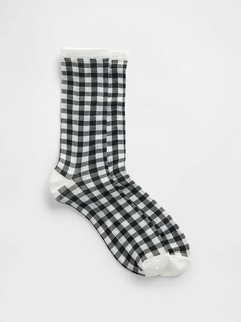 Sheer Crew Socks