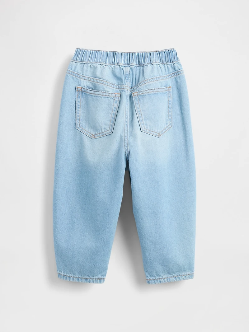 Jean coupe baril à taille élastique pour Bébé et Tout-petit