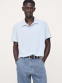Relaxed Sueded Cotton Polo