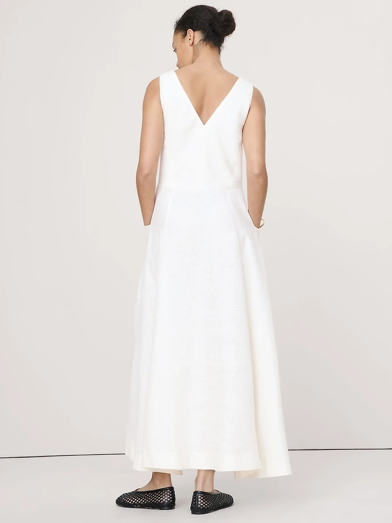 Linen Pocket Maxi Dress