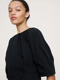 Soft Cotton Zip-Neck Top