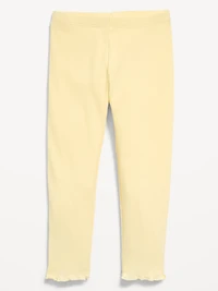 Rib-Knit Full-Length Leggings for Toddler Girls