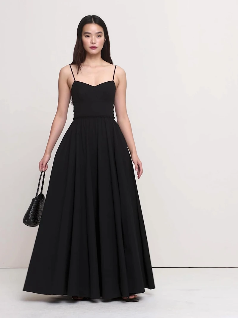 Soft Cotton Corset Maxi Dress