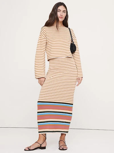 Sculpted Knit Maxi Skirt