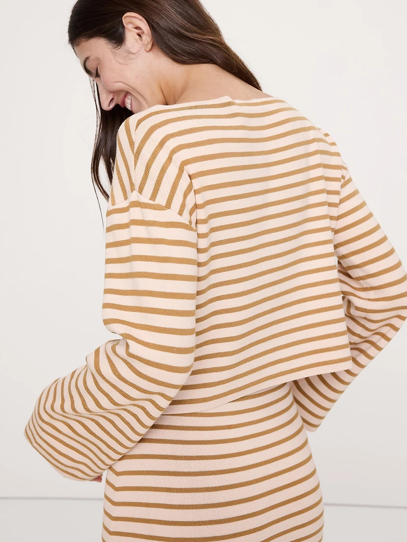 Sculpted Flare-Sleeve Top