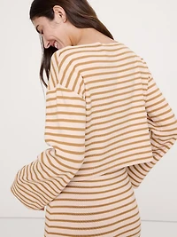 Sculpted Flare-Sleeve Top