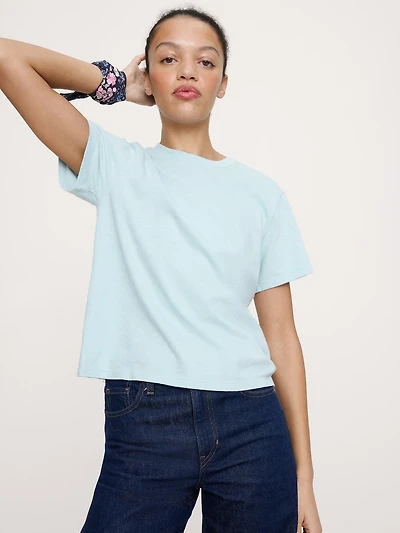 Cotton Slub Crew-Neck T-Shirt