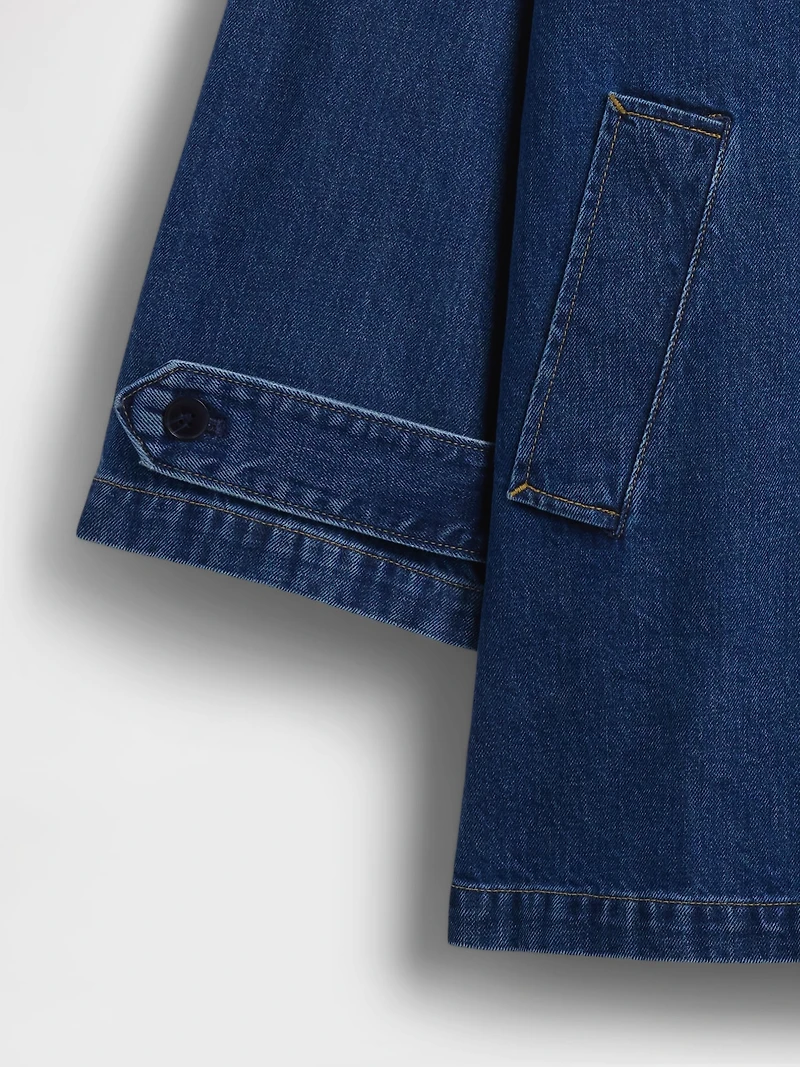 Oversized Denim Car Coat