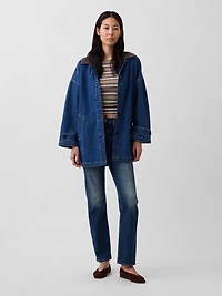 Oversized Denim Car Coat