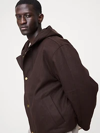 Hemp-Cotton Canvas Insulated Bomber Jacket