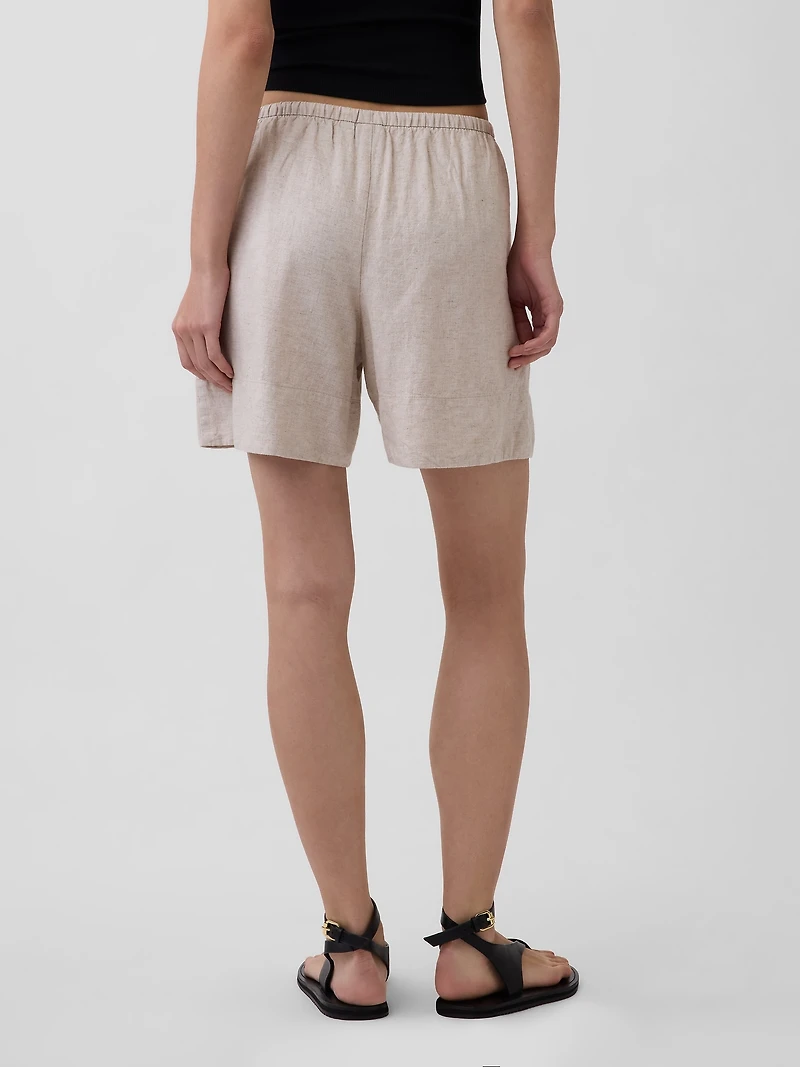 6" Linen-Blend Easy Shorts