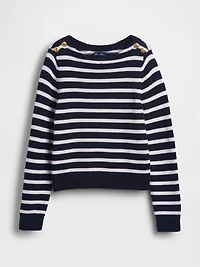 100% Cotton Relaxed Boatneck Sweater