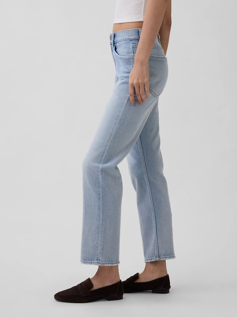 High Rise ’90s Slim Straight Crop Jeans