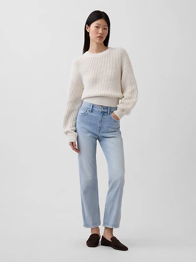 High Rise ’90s Slim Straight Crop Jeans