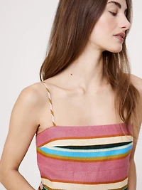 Strappy Linen Mini Dress