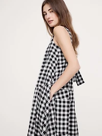 Square-Neck Apron Maxi Dress