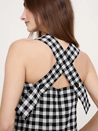 Square-Neck Apron Maxi Dress