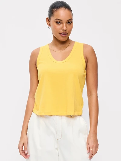 Relaxed Scoop-Neck Tank Top