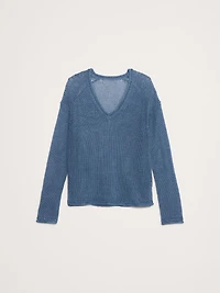 Heirloom Linen V-Neck Sweater
