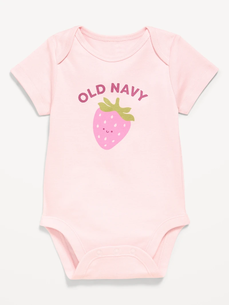 Short-Sleeve Logo-Graphic Bodysuit for Baby