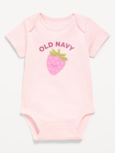 Short-Sleeve Logo-Graphic Bodysuit for Baby