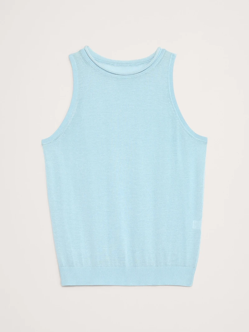 Sheer Ultra-Fine Cotton Sweater Tank