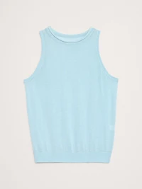 Sheer Ultra-Fine Cotton Sweater Tank