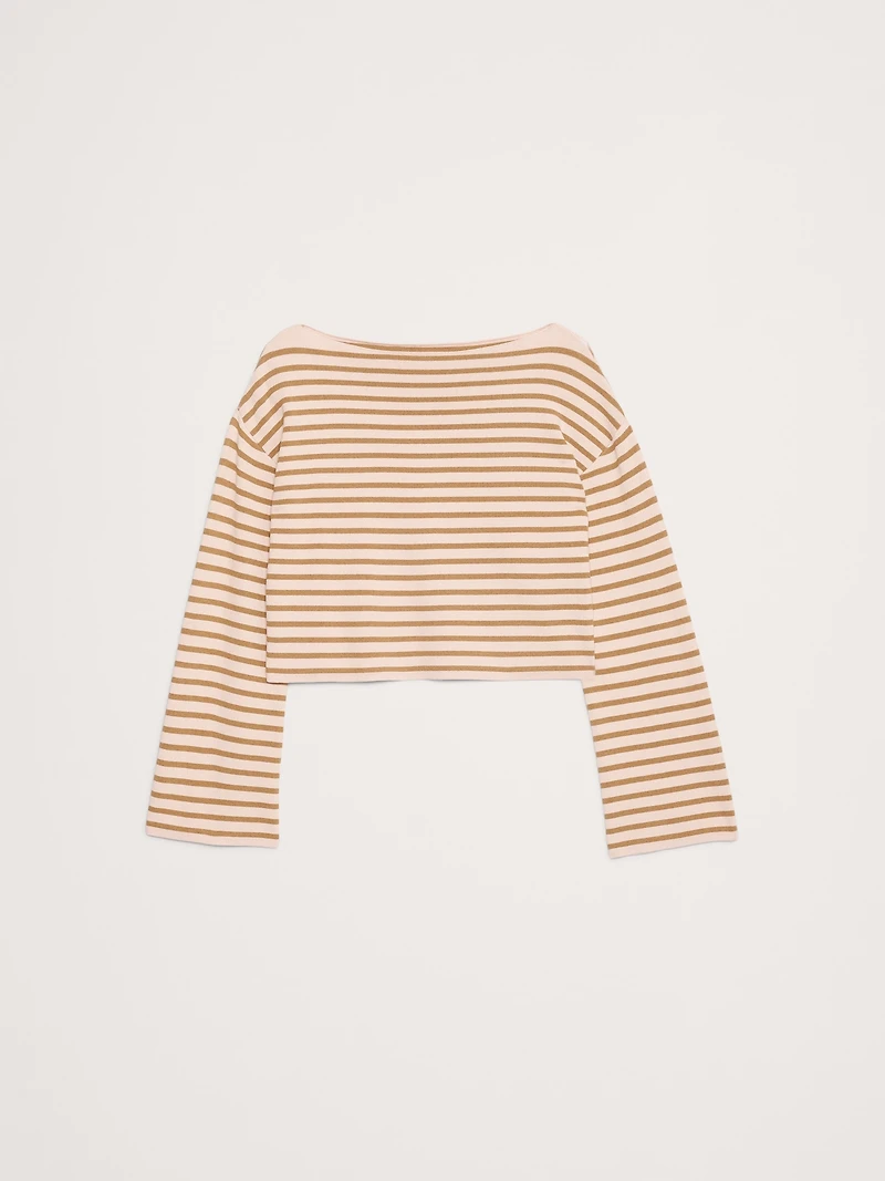 Sculpted Flare-Sleeve Top