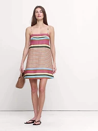 Strappy Linen Mini Dress