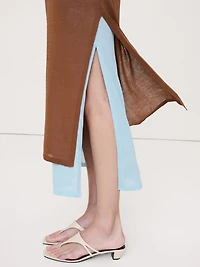 Layered Ultra-Fine Cotton Maxi Skirt