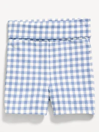 Foldover Jersey Biker Shorts for Girls