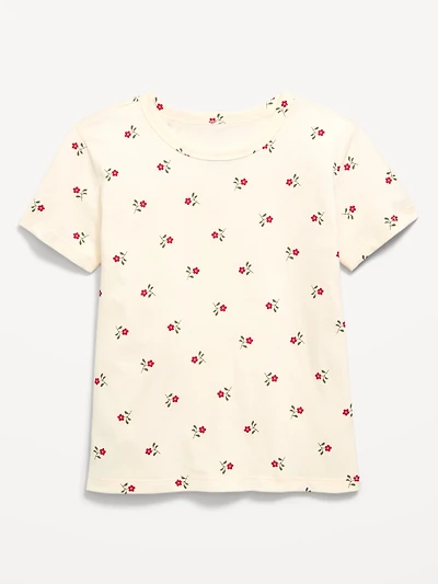 Softest Printed Short-Sleeve T-Shirt for Girls