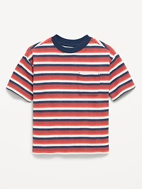 T-shirt surdiMen'sionné en tricot gaufré à manches courtes pour tout-petit
