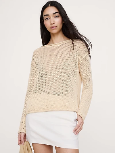 Heirloom Linen Boatneck Sweater